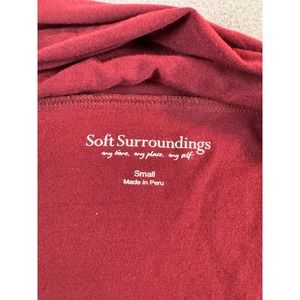 Soft Surroundings Modal Cropped Knit Topper‎ Open Front Cardigan Sweater, Sz S